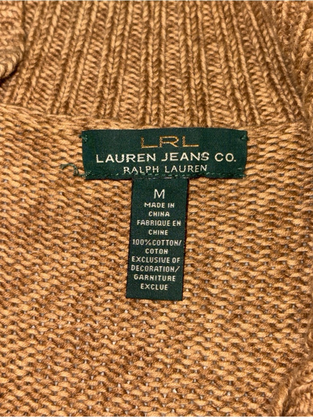 LRL Lauren Jeans Company Vintage Western Brown Cardigan Sweater in Womens Medium - Picture 3 of 8